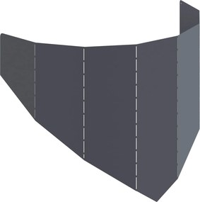 vidaXL Περίγραμμα γκαζόν 100 x 45 cm Ατσάλι Ανθρακί