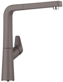 Blanco Avona-S SILGRANIT® Volcano Grey Μπαταρία Κουζίνας με Περιστρεφόμενο Ρουξούνι και Αποσπώμενο ντους