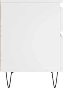 vidaXL Κομοδίνο Λευκό 40 x 35 x 50 εκ. από Επεξεργασμένο Ξύλο