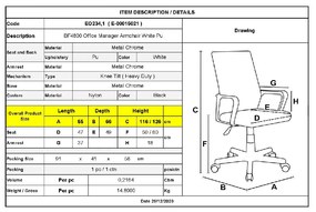 BF4800 ΠΟΛΥΘΡΟΝΑ ΔΙΕΥΘΥΝΤΗ ΜΕΤΑΛΛΟ ΧΡΩΜΙΟ - PU ΑΣΠΡΟ