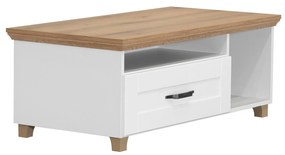 MATIS Τραπέζι σαλονιού CONTEMPO artisan/ λευκό 114,8x59,8x45 MATIS730466