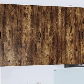 vidaXL Κρεμαστό ντουλάπι κουζίνας Καπνιστό Δρύς 80 x 31 x 100 εκ.