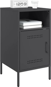 vidaXL Κομοδίνο Μαύρο 36x39x68 εκ. από Χάλυβα