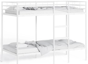 vidaXL Κουκέτα χωρίς στρώμα Λευκό 90x190 cm Ατσάλι