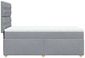 ΚΡΕΒΑΤΙ BOXSPRING ΜΕ ΣΤΡΩΜΑ ΑΝΟΙΧΤΟ ΓΚΡΙ 80X200 ΕΚ. ΥΦΑΣΜΑΤΙΝΟ 3291114