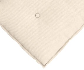 vidaXL Μαξιλάρι Πλάτης Κρεμ 60 x 50 cm Υφασμάτινο Κορντουρά