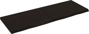 vidaXL Πάγκος Μπάνιου Σκούρο Καφέ 140x50x(2-4) εκ. Επεξεργ. Μασίφ Ξύλο