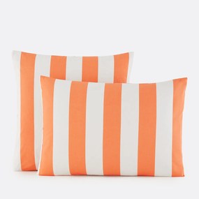 Μαξιλαροθήκη από βαμβάκι με ριγέ σχέδιο, HENDAYE ORANGE