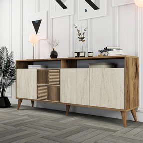 Κονσόλα Καρυδί / Τραβερτίνη GAFASAS 180x35x78