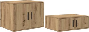 vidaXL Ντουλάπι αποθήκευσης 2 τμχ. Artisan Oak 118 x 41 x 40 εκ