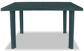 vidaXL Τραπέζι Κήπου Πράσινο 126 x 76 x 72 εκ. Πλαστικό
