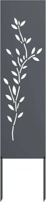 vidaXL Οθόνη Ιδιωτικότητας Κήπου Floral Ανθρακί 32 χ 140 εκ