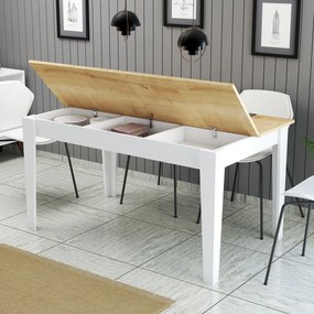 Dining Table Milan 896 - White, Oak White
Oak