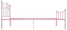 vidaXL Πλαίσιο Κρεβατιού Ροζ 160 x 200 εκ. Μεταλλικό