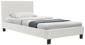 Bed Nevil PU white matte 100x200 106x212x87 εκ.