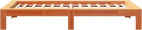 vidaXL Σκελετός Κρεβ. Χωρίς Στρώμα Καφέ Κεριού 75x190 εκ Μασίφ Πεύκο