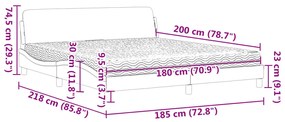 ΚΡΕΒΑΤΙ ΣΚΟΥΡΟ ΓΚΡΙ 180X200 ΕΚ ΥΦΑΣΜΑΤΙΝ 3208445