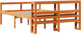 vidaXL Bed Frame 2 τμχ. Κερί Παλαίωσης 135 x 190 cm