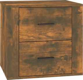vidaXL Κομοδίνο Καπνιστή Δρυς 50 x 39 x 47 εκ.