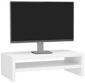 vidaXL Βάση Οθόνης Γυαλιστερό Λευκό 42 x 24 x 13 εκ. από Επεξ. Ξύλο