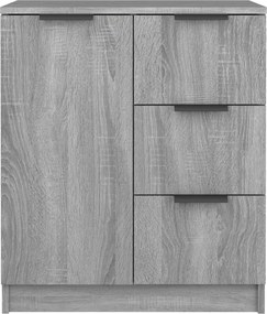 vidaXL Ντουλάπι 2 τεμ. Γκρι Sonoma 60x30x70 εκ. από Επεξεργασμένο Ξύλο