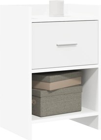 vidaXL Κομοδίνα Λευκό 40 x 30 x 60 cm Επεξεργασμένο Ξύλο