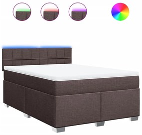 ΚΡΕΒΑΤΙ BOXSPRING ΜΕ ΣΤΡΩΜΑ ΣΚΟΥΡΟ ΚΑΦΕ 140X200 ΕΚ ΥΦΑΣΜΑΤΙΝΟ 3288214