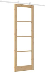 vidaXL Συρόμενη Πόρτα ORKDAL Καφέ 78 x 232 cm Ξύλο και μέταλλο
