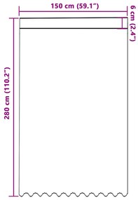 vidaXL Κουρτίνα Δαντέλας με κουρτίνες Λευκό 280 x 150 εκ Πολυεστέρας