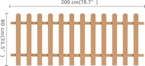 vidaXL Φράχτης Κήπου 200 x 80 εκ. από WPC