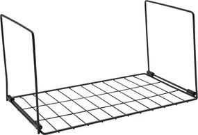 Κρεμαστό Μεταλλικό Ράφι 32x19x17cm Άσπρο ή Μαύρο - Μαύρο