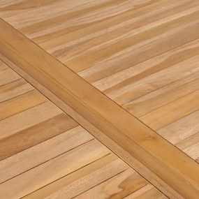 Τραπέζι Κήπου 150 x 90 x 77 εκ. από Μασίφ Ξύλο Teak - Καφέ