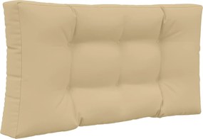 vidaXL Μαξιλάρι Καναπέ Εξωτερικού Χώρου 2 pcs Μπεζ Πολυεστέρας