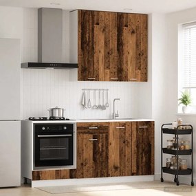 vidaXL Μονάδα κουζίνας LYON 5 pcs Παλαιωμένο ξύλο Επεξεργασμένο Ξύλο