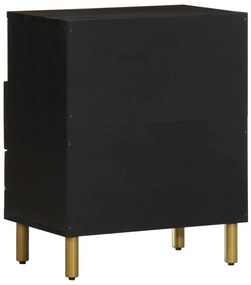 vidaXL Κομοδίνο Μαύρο 50x33x62 εκ. από Επεξεργασμένο Ξύλο