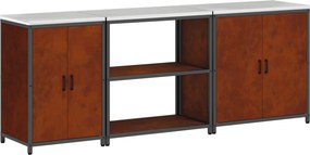 vidaXL Σετ Αποθήκευσης Κουζίνας HATTEM 3 pcs Σκ rusty Ατσάλι
