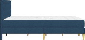 vidaXL Σκελετός κρεβατιού με στρώμα Μπλε 120 x 200 cm Ύφασμα