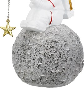 Figure Astronaut Synthetic Resin Grey White 2 Assorted 10X14X18Cm 10X14X18Cm