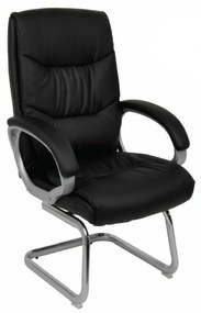 Καρέκλα γραφείου Mesa 412, Μαύρο, 105x64x66cm, 18 kg, Χωρίς ρόδες, Με μπράτσα | Epipla1.gr