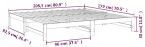 ΚΑΝΑΠΕΣ ΚΡΕΒΑΤΙ ΣΥΡΟΜΕΝΟΣ 2X(90X200) ΕΚ. ΑΠΟ ΜΑΣΙΦ ΞΥΛΟ ΠΕΥΚΟΥ 823404