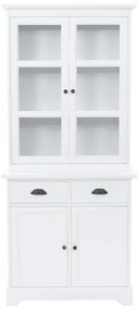 vidaXL Βιτρίνα Σαλονιού με 4 Πόρτες 80x40x180 εκ. MDF και Ξύλο Πεύκου