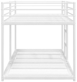 Κουκέτα χωρίς στρώμα Λευκό 90x200 cm Ατσάλι - Λευκό