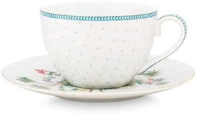 Φλυτζάνι Cappuccino Με Πιατάκι 51004117 Jolie Dots White Pip Studio Porcelain