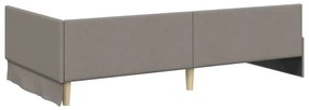 vidaXL Κρεβάτι Γωνίας Taupe 90 x 200 cm Ύφασμα και Έργο ξύλου
