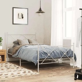 vidaXL Ανταλλακτικό κεφαλάρι Λευκό 100 εκ. Μεταλλικό