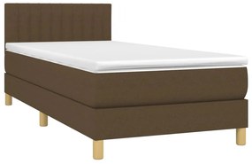 ΚΡΕΒΑΤΙ BOXSPRING ΜΕ ΣΤΡΩΜΑ ΣΚΟΥΡΟ ΚΑΦΕ 90X200 ΕΚ. ΥΦΑΣΜΑΤΙΝΟ 3140748