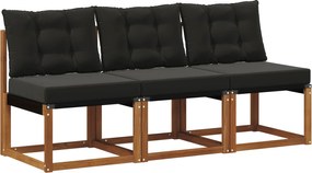 vidaXL 3 Τεμάχιο Εξωτερικός μεσαίος καναπές