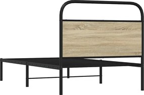 vidaXL Πλαίσιο Κρεβ. Χωρ. Στρώμα Sonoma Δρυς 90x200 εκ. Επεξ. Ξύλο