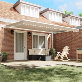 vidaXL Αντιανεμικό Μπεζ 450 x 350 x 165 εκ Πολυεστέρας