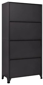 vidaXL Φοριαμός Ανθρακί και Κόκκινο 90 x 40 x 180 εκ. Ατσάλινος